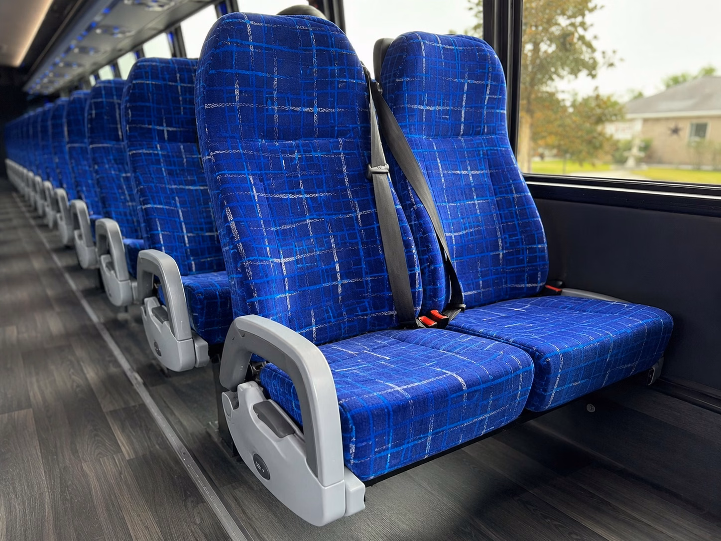 bloomington charter bus interior